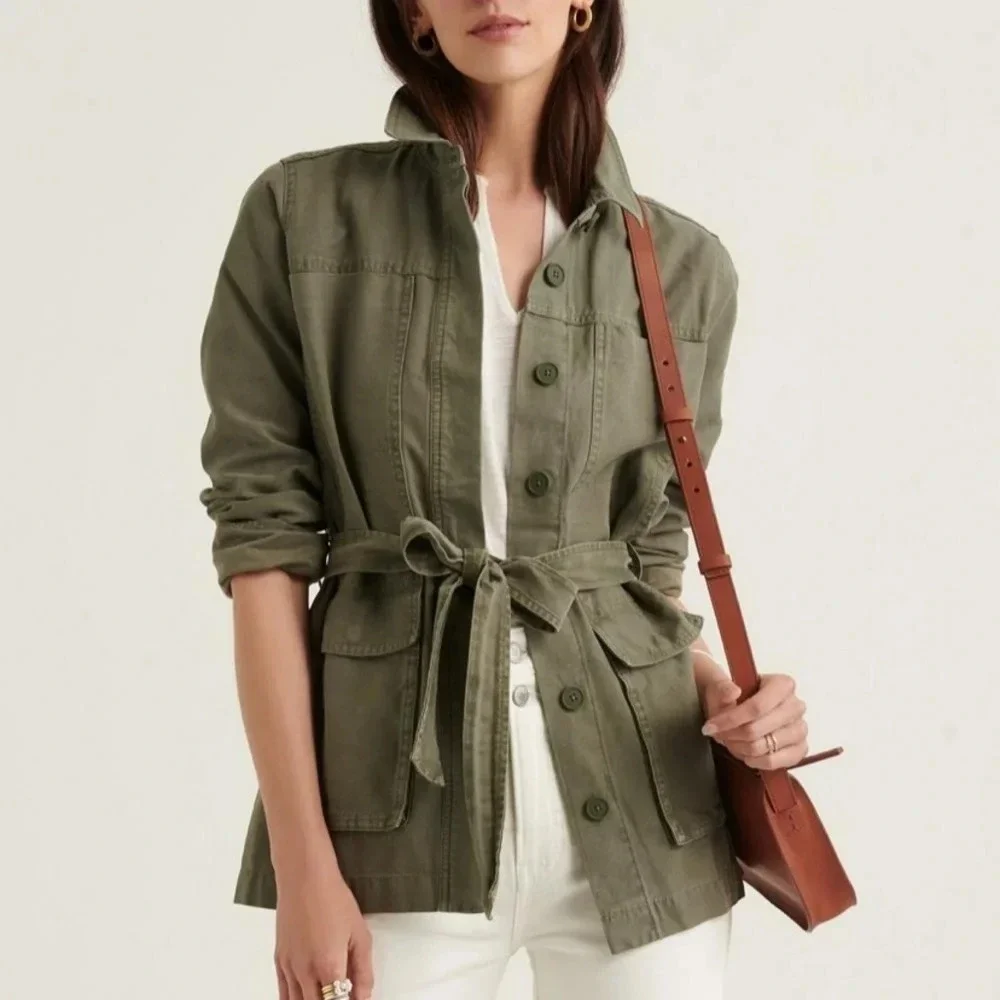 Lucky Brand Belted Workwear Utility Jacket Size Small - Picture 2 of 8